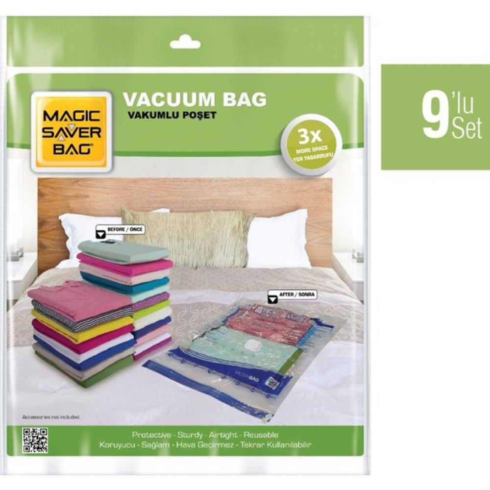 Magıc Saver Bag 9'lu Vakumlu Poşet Seti 1 - 9 lu Hurç Fiyatı