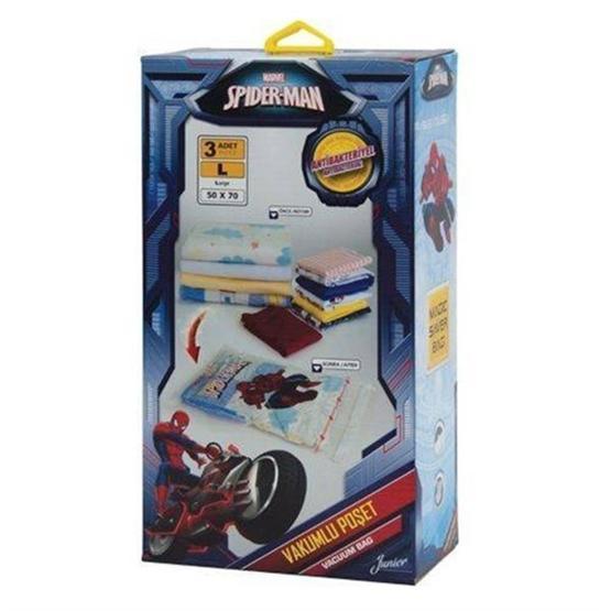 Magic Saver Bag Spiderman 3'lü L Vakumlu Poşet Seti