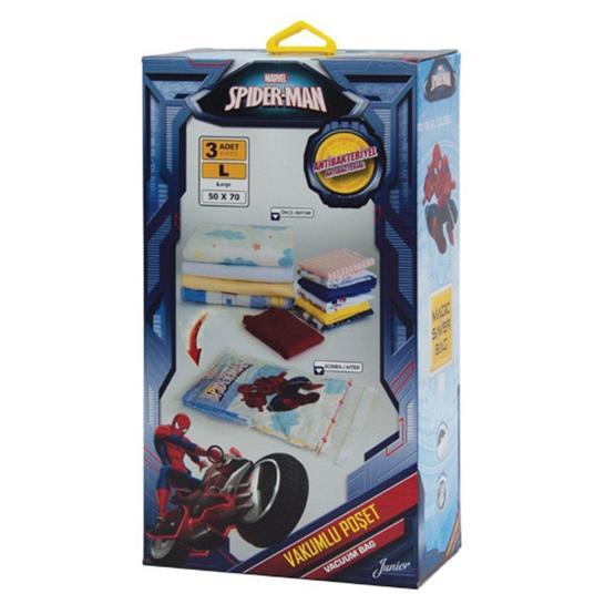 Magic Saver Bag Spiderman 3'lü L Vakumlu Poşet Seti