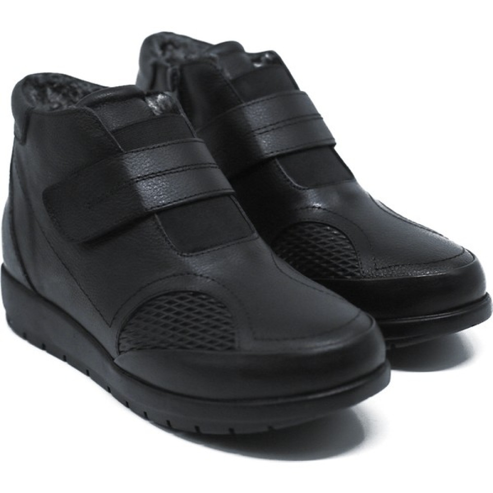 Magic Shoes Kadın Siyah Hakiki Deri Içi Kürklü Comfort Tam Ortopedik Anne Botu Kadın Botları Fiyatı