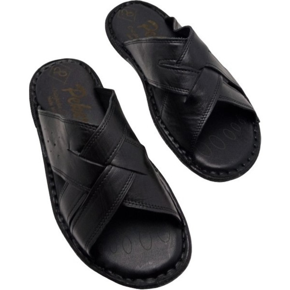 Magic Shoes Tamamen Hakiki Deri ve Topuk Yastıklı Sistemli Ortopedik Erkek Terlik Erkek Terlikleri ve Sandaletleri Fiyatı