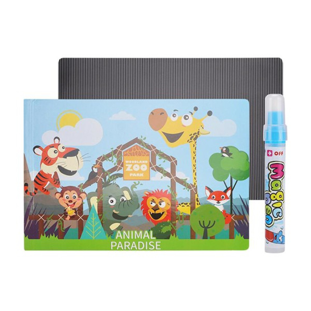 Magic Water Sihirli Boyama Kitabı 3D Animasyonlu Özel Plaka ve Kalemli Hayvanlar Alemi Water Painting - Yok Aktivite & Eğitici Kitaplar Fiyatı