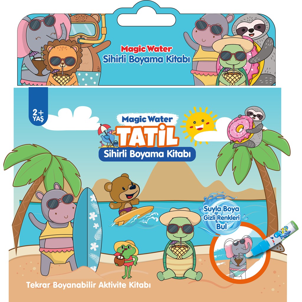 Magic Water Sihirli Boyama Kitabı Tatil Özel Sulu Kalem ile Water Painting Kalem & Yazı Gereçleri Fiyatı
