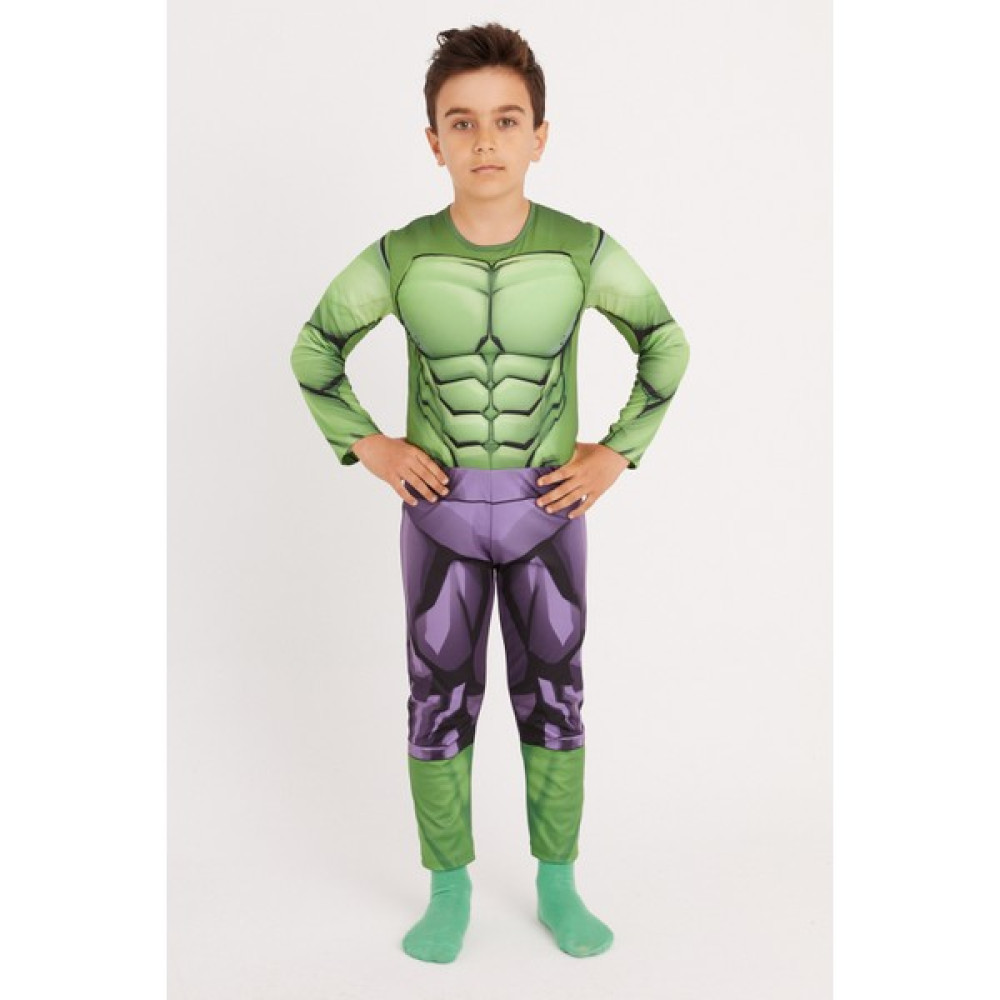 Magic4u 7-9 Yaş / Disney -Marvel Orjinal Lisanslı Kaslı Hulk Kostüm / Yeşil Dev Adam Çocuk Parti Kıyafeti - 7 - 9 Yaş - Açık Yeşil Oyuncak Fiyatı