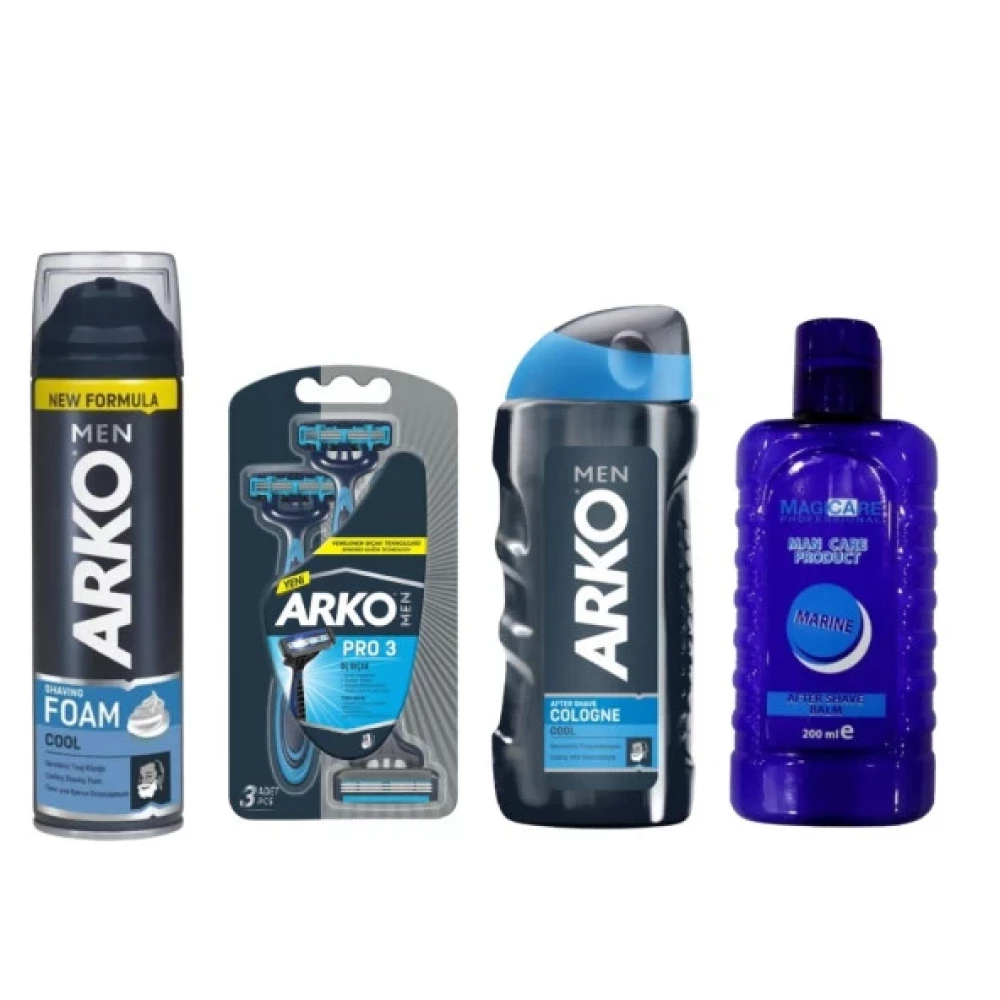Magicare After Shave Balm Marine+Arko Men T3 Pro 3 Bicakli Tiras Bicagi 3'Lu & Cool Tiras Kopugu 200 Tıraş Jelleri / Köpükleri / Kremleri Fiyatı