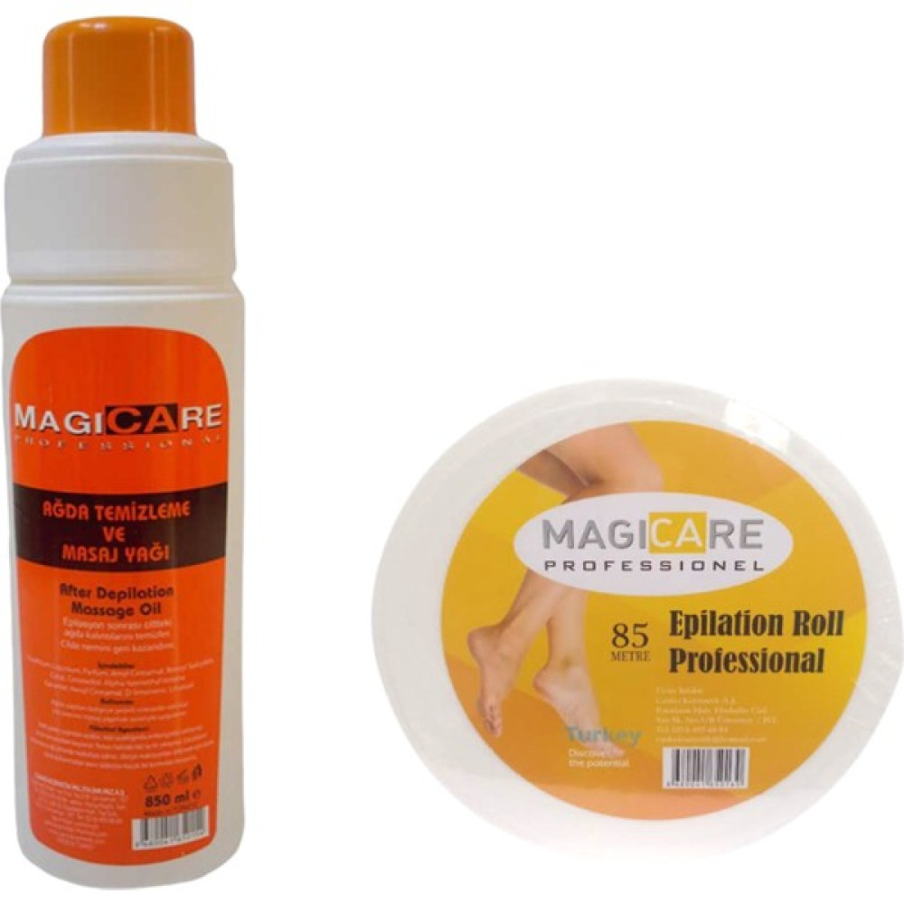 Magicare Ağda Temizleme Ve Masaj Yağı 850 Ml+Magıcare Professıonel 85 Metre Epilation Roll Ağda Bezi - 1 Oto Boyaları Fiyatı