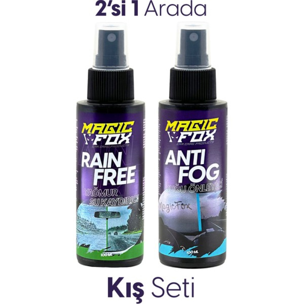 MagicFox Yağmur Su Kaydırıcı ve Buğu Önleyici Kış Seti 2X100ML Oto Kışlık Bakım Ürünleri Fiyatı