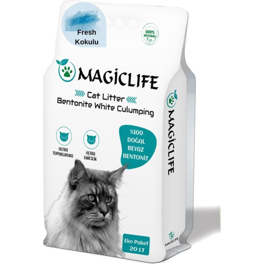 Magiclife İnce Tane Fresh Kokulu Beyaz Kedi Kumu İnce Taneli 20 lt Evcil Hayvan Ürünleri Fiyatı