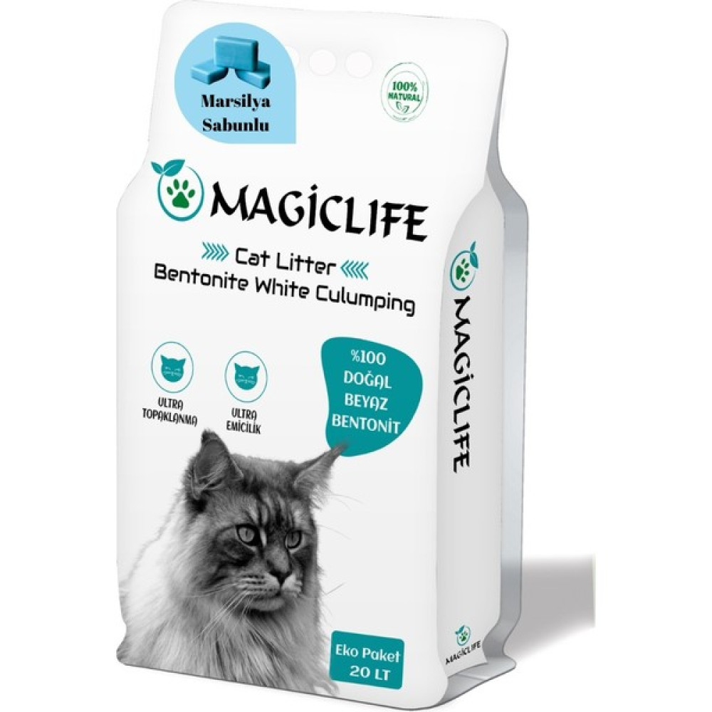 Magiclife İnce Tane Sabun Kokulu Beyaz Bentonit Kedi Kumu 20 lt Evcil Hayvan Ürünleri Fiyatı