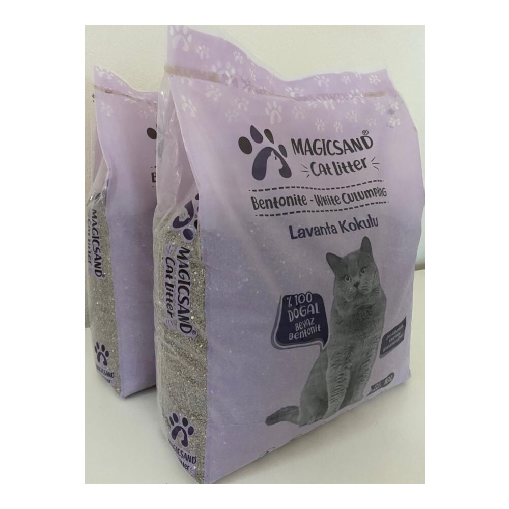 magicsand Gri Sodyum Bentonit Lavanta Kokulu Ince Taneli 10lt * 2 Adet (17 Kg) Evcil Hayvan Ürünleri Fiyatı