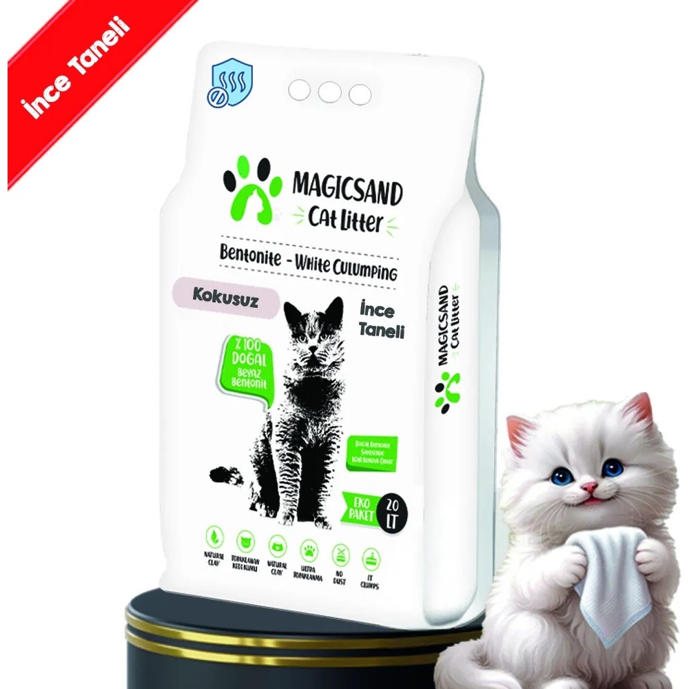 Magicsand İnce Taneli Kokusuz Kedi Kumu 20 Lt Evcil Hayvan Ürünleri Fiyatı