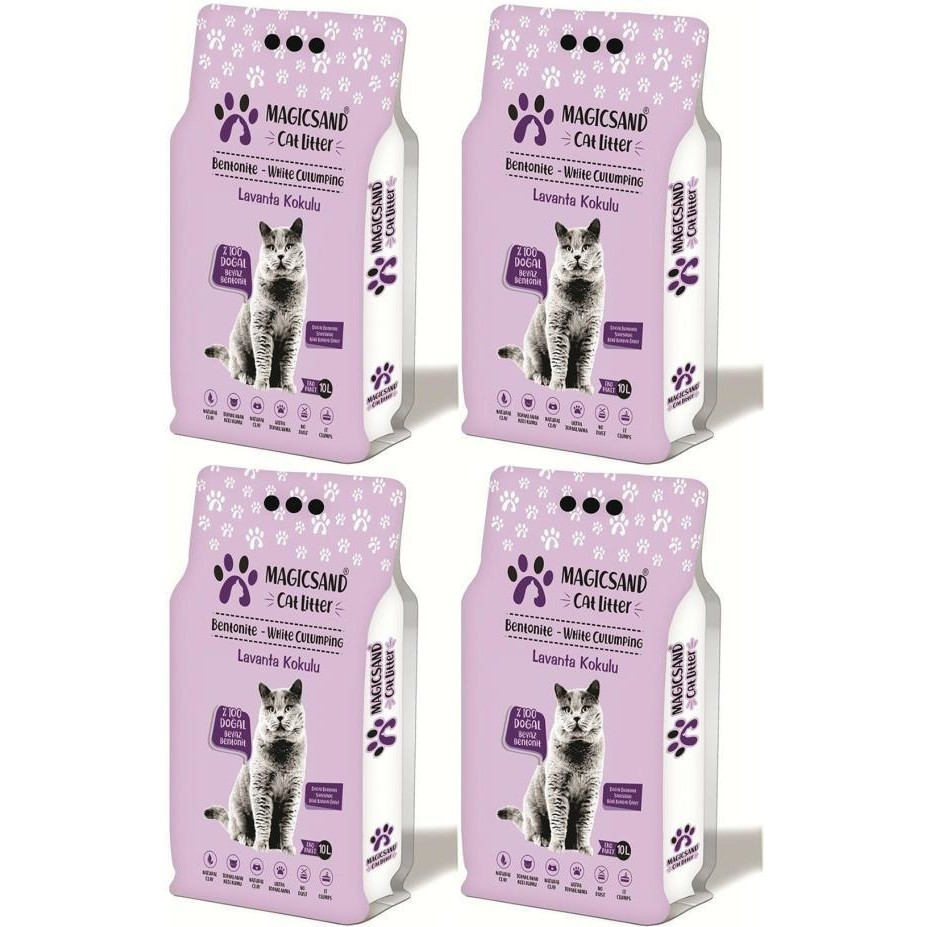 Magicsand Lavanta Koku Ince Taneli Kedi Kumu 10 Lt 4'lü Evcil Hayvan Ürünleri Fiyatı