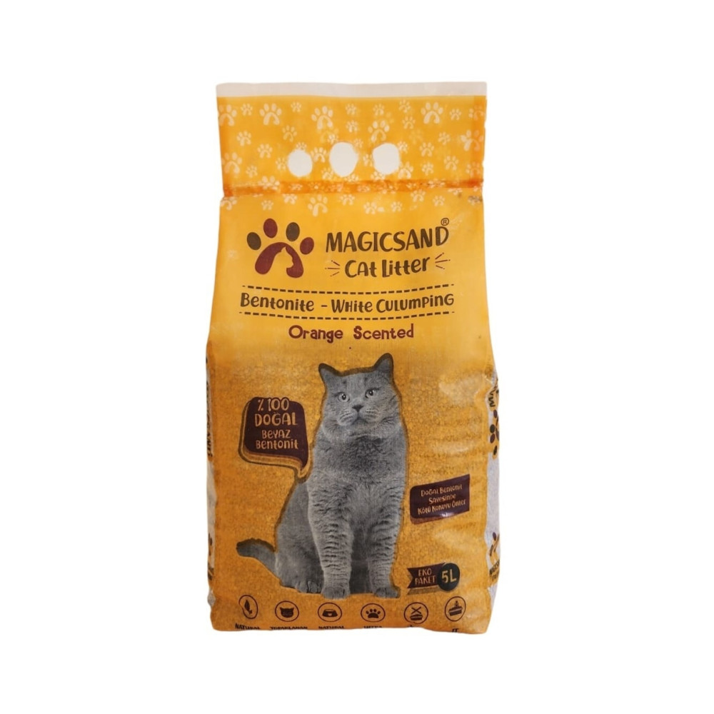 magicsand Portakal Kokulu Gri Sodyum Bentonit 5 Lt Evcil Hayvan Ürünleri Fiyatı