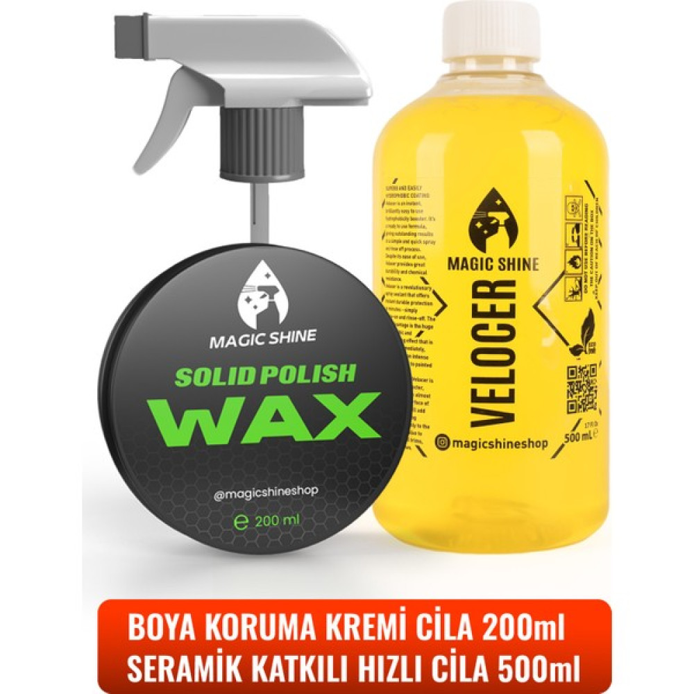 Magicshine Boya Koruma Kremi Cila 200ML ve Seramik Katkılı Hızlı Cila 500ML Boya Koruma Parlatma Seti Oto Bakım & Temizlik Ürünleri Fiyatı