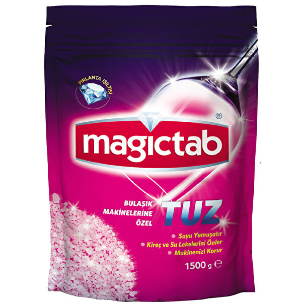 Magictab Bulaşık Makinesi Tuzu 1500 gr Deterjanın Temizlik Etkisini Artırır Pırlanta Işıltısı Verir Bulaşık Yıkama Fiyatı