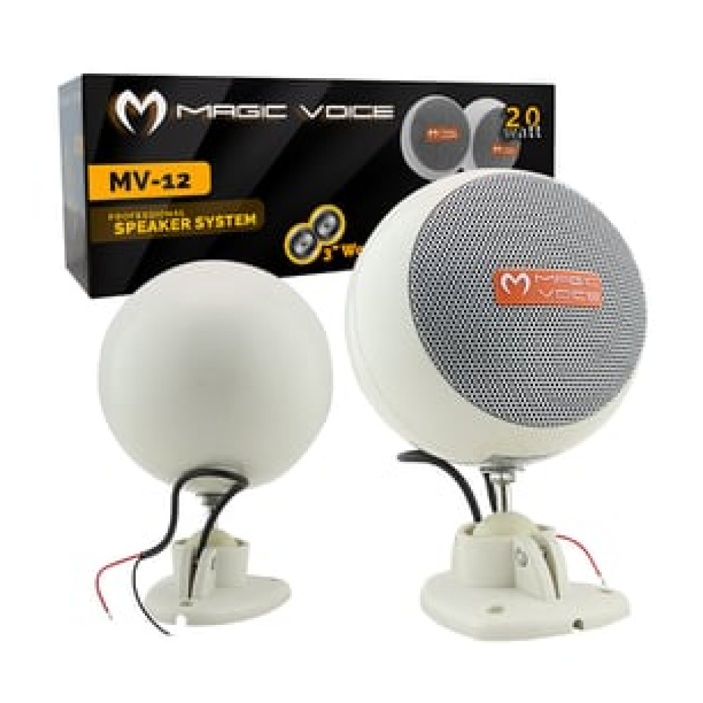 MAGICVOICE MV-12 7.5 CM 20 WATT BEYAZ SÜTUN SARKIK HOPARLÖR 2Lİ TAKIM TRAFOSUZ Ev Sinema Ses Sistemi Fiyatı