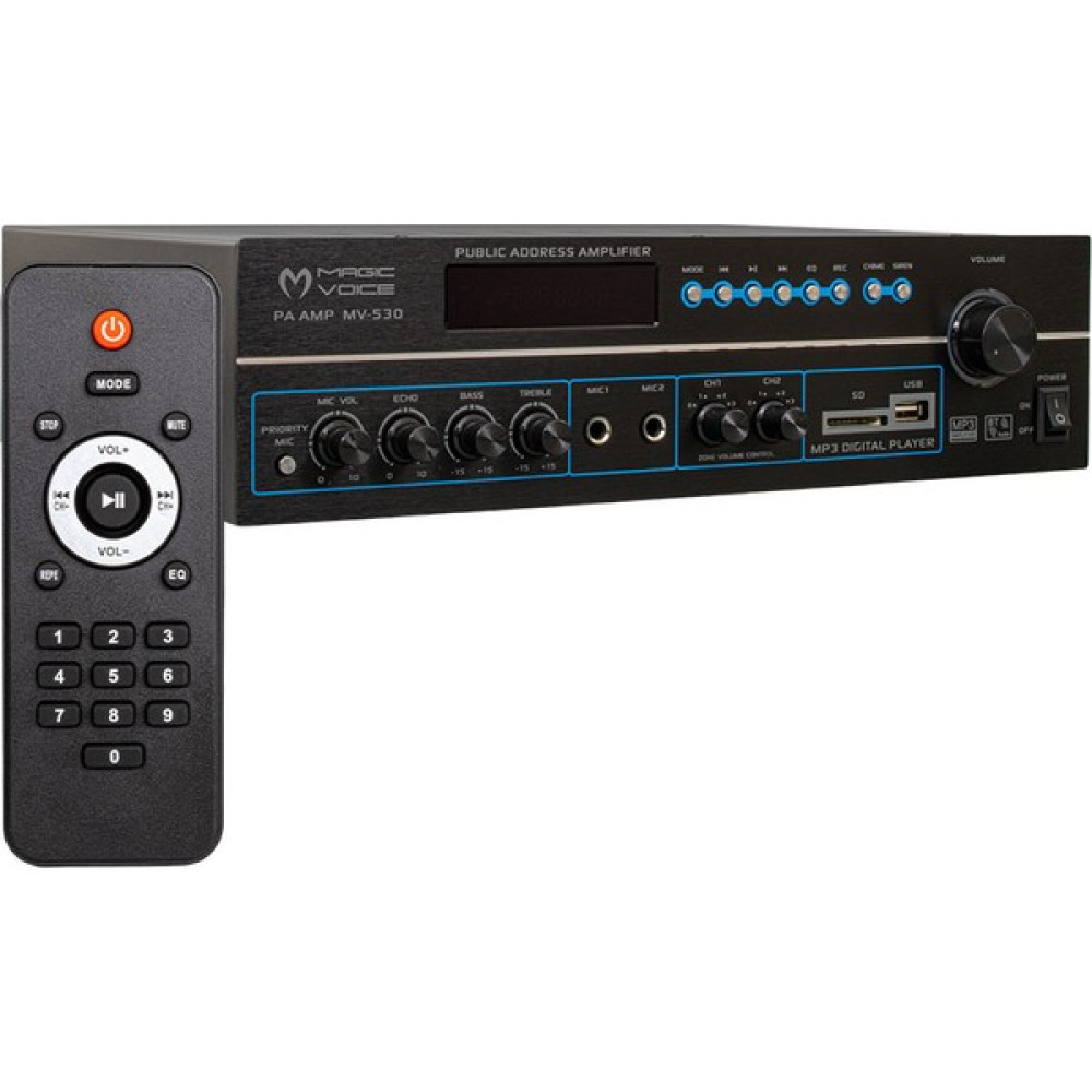 Magıcvoıce MV-530 120 Watt Usb/sd/uk Bluetooh 2 Mik Girişli 2 Bölgeli Hat Trafolu Anfi Docking Hoparlör Fiyatı