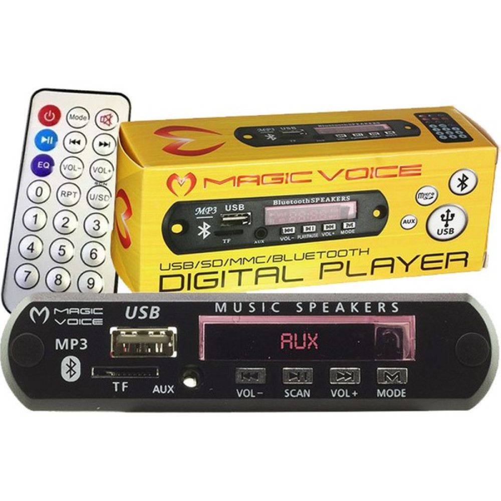 Magıcvoıce Oto Teyp Usb/sd/mıc/bluetooth Kumandalı Mik Li Oto Teyp Çevirici Dijital Player Board (12V-500MA) Oto Boyaları Fiyatı