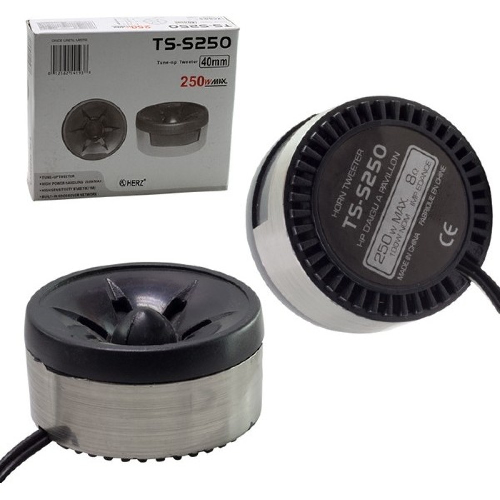 Magicvoice TS-S250 40 mm 250 Watt Tweeter Herz TS-S250 Oto Hoparlörleri & SubWoofer Fiyatı