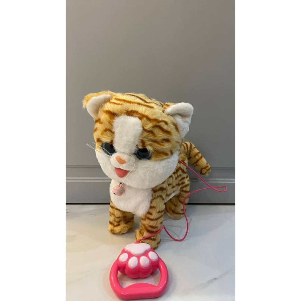 Magicway Müzikli Yürüyen Dokununca Miyavlayan Yalayan Kuyruk ve Başını Sallayan Kumandalı Peluş Sevimli Kedi Peluş Oyuncaklar Fiyatı