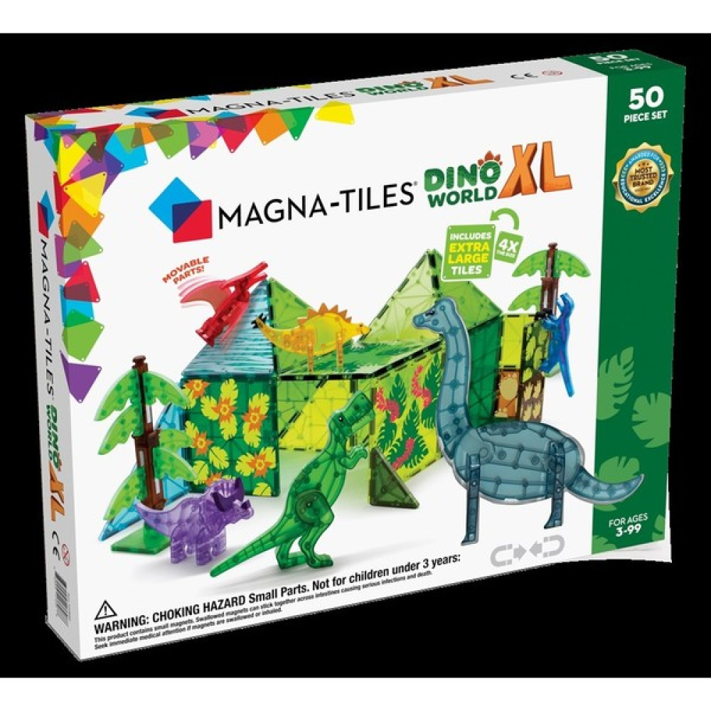 Magna-Tiles - Dinozor Dünyası - 50 Parça - XL Legolar ( Yapım Oyuncakları ) Fiyatı