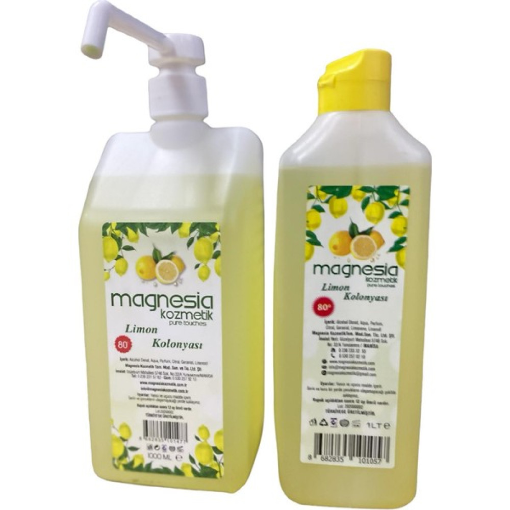 Magnesia 80 C Özel Seri Limon Kolonyası 1lt Pompalı Sprey ve Yedeği - 1 lt Kolonya & Gülsuyu Fiyatı