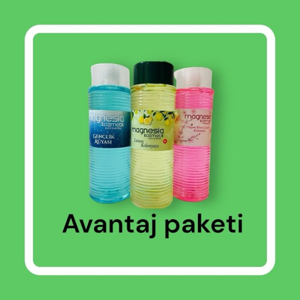 Magnesia Kolonya 3'lü Gençlik Set 400 ml (Gençlik Kolonyası - Limon - Japon Kiraz Çiçeği) Kolonya & Gülsuyu Fiyatı