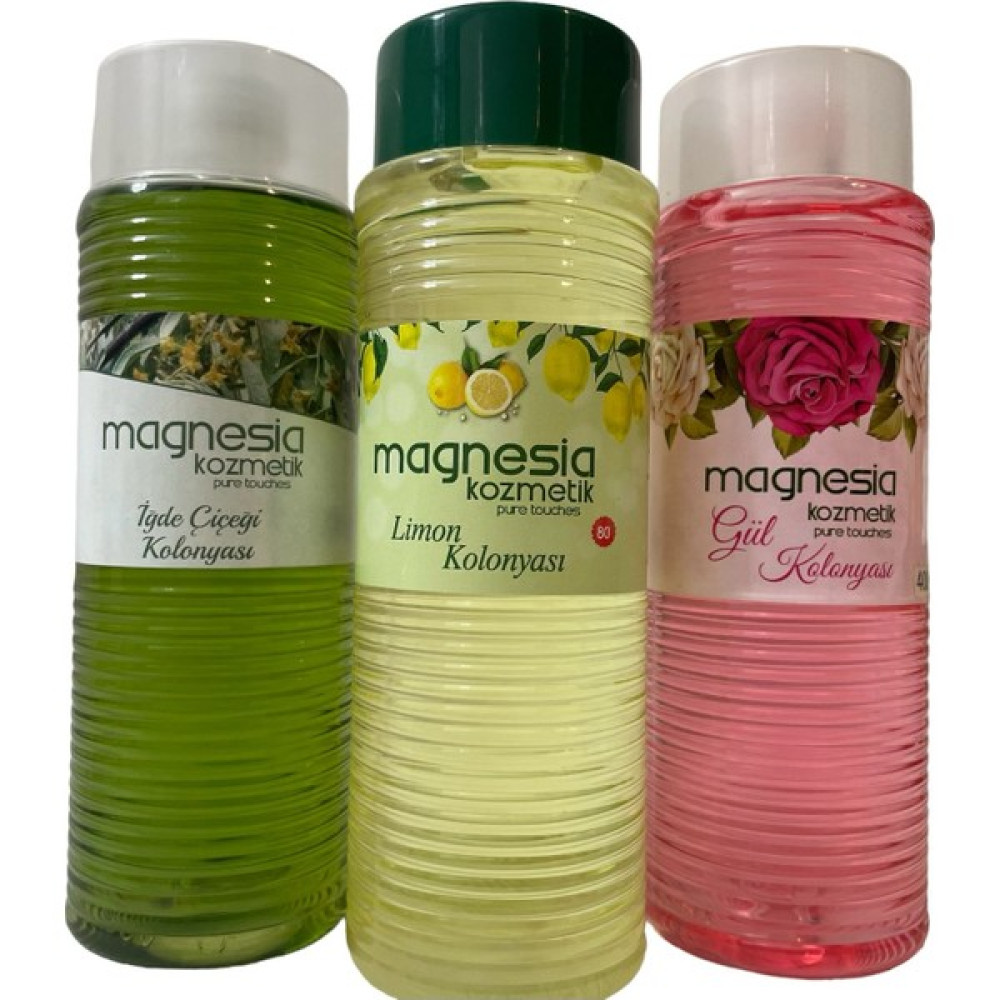 Magnesia Kolonya 3'lü Special Set (İğde Çiçeği - Limon - Gül Kolonyası) 400 ml Kolonya & Gülsuyu Fiyatı