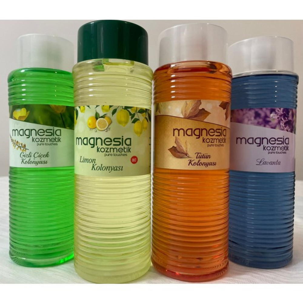 Magnesia Kolonya Sepeti 4'lü Set (Lavanta - Limon - Gizli Çiçek - Tütün) - 400 ml Kolonya & Gülsuyu Fiyatı