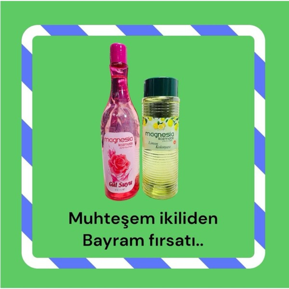 Magnesia Kozmetik Süper 2'Liset (Limon Kolonyası, Doğal Gül Suyu) 400ml. Kolonya & Gülsuyu Fiyatı