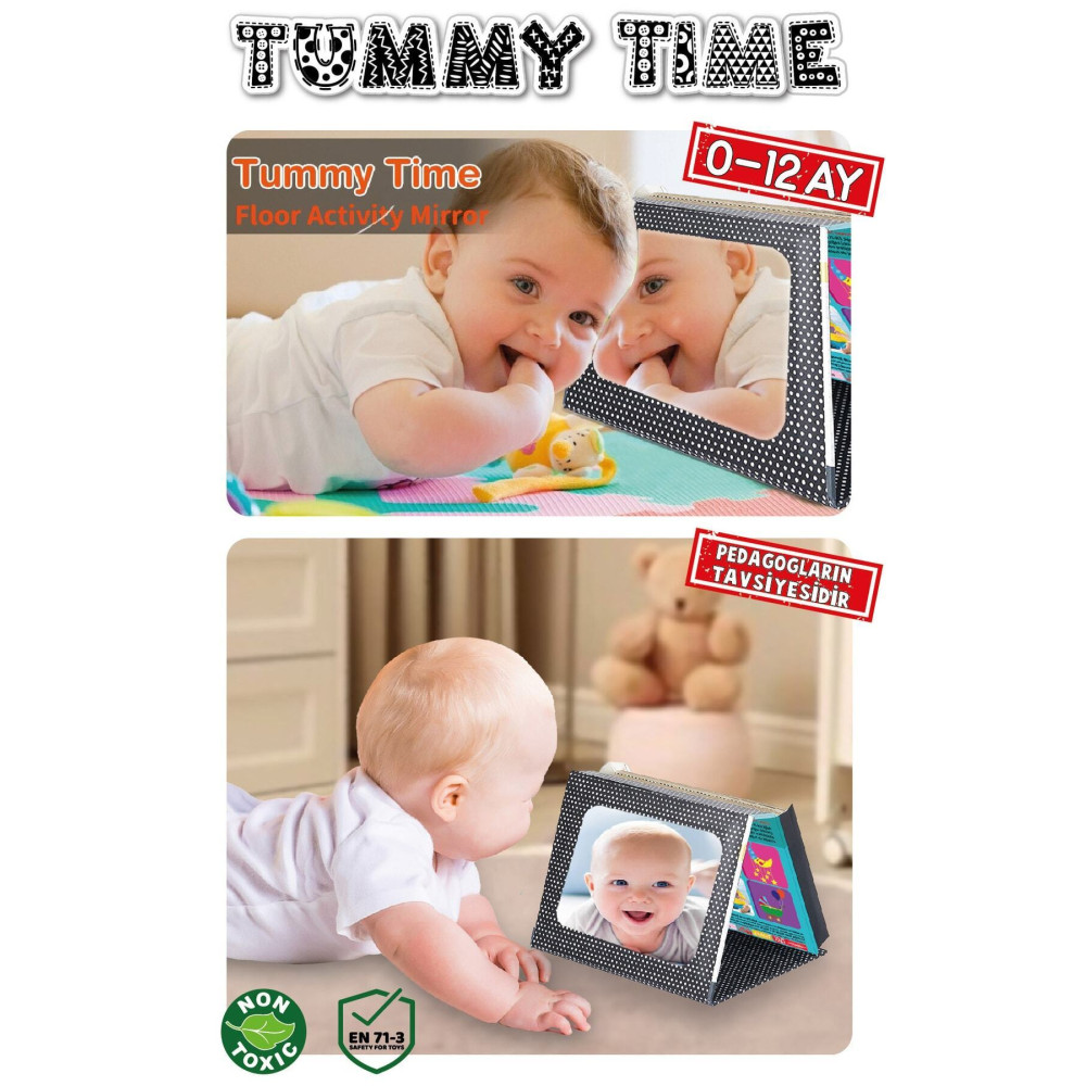 MAGNET İQ Tummy Tıme Aynalı Ilk Zeka Kartları+güvenli Bebek Aynası - Eğitici Kartlar Bebek Oyuncakları Fiyatı