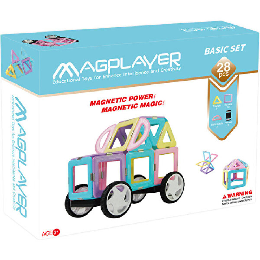 Magplayer Manyetik Çocuk Oyuncağı Eğitici Yapı Taşları 28 Adet Legolar ( Yapım Oyuncakları ) Fiyatı