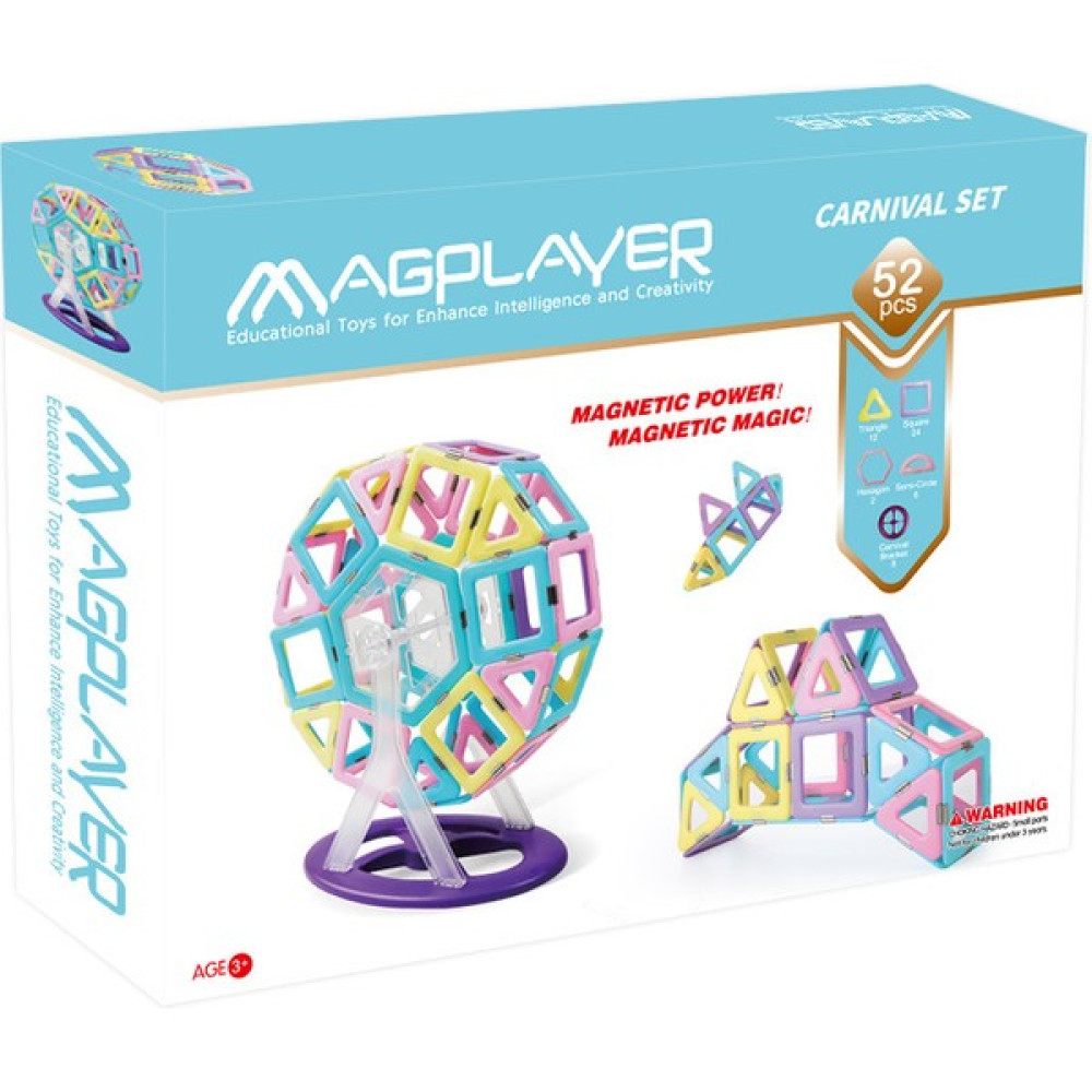 Magplayer Manyetik Çocuk Oyuncağı Eğitici Yapı Taşları 52 Adet Legolar ( Yapım Oyuncakları ) Fiyatı