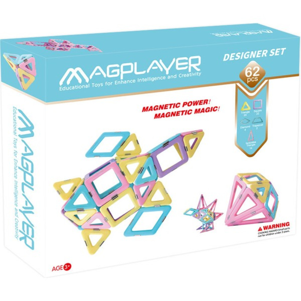 Magplayer Manyetik Çocuk Oyuncağı Eğitici Yapı Taşları 62 Adet Legolar ( Yapım Oyuncakları ) Fiyatı