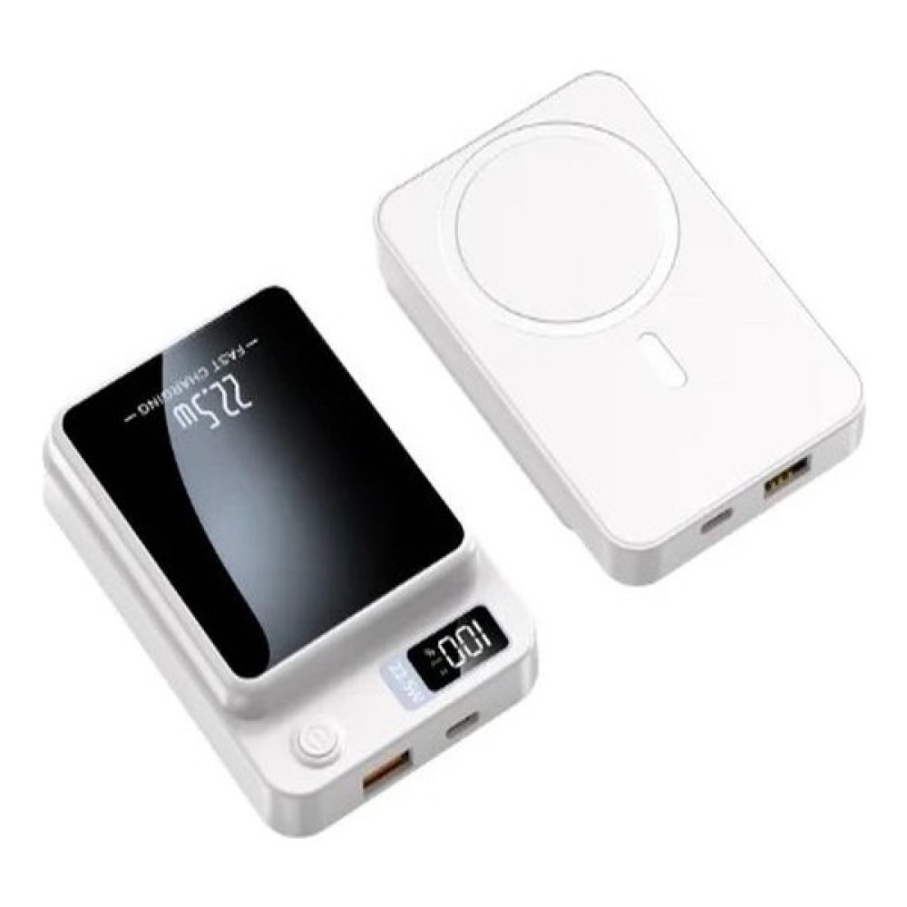 Magsafe Mini Lımıted Edition 22w 10.000 Mah LCD Kablosuz Şarjlı Powerbank Siyah 1X USBC 1XUSB​ - Beyaz Cep Telefonu Şarj Cihazı Fiyatı