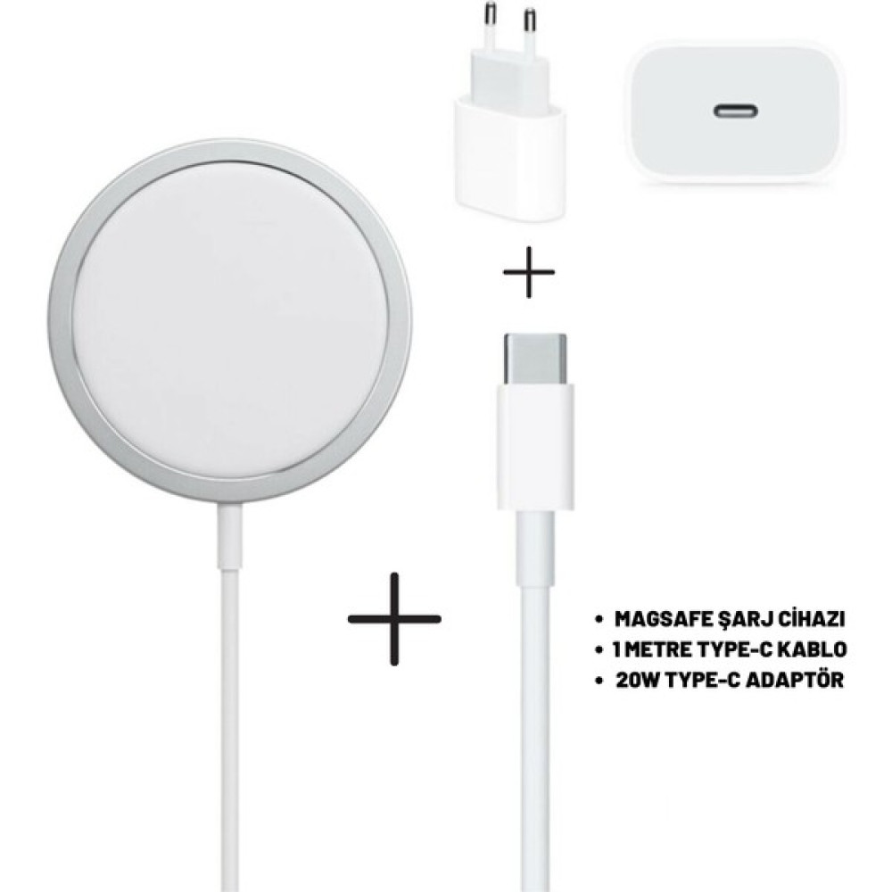Magsafe Stand 1m Type-C Kablo ve 20W Güç Adaptörü Cep Telefonu Şarj Cihazı Fiyatı