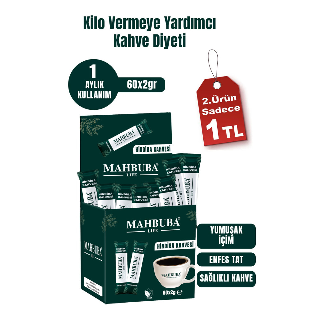 Mahbuba Life Hindiba Kahvesi Kilo Vermeye Ve Ödem Atmaya Yardımcı Detox Diyet Zayıflama 60x2gr 1 Aylık Kullanım Kahve Fiyatı