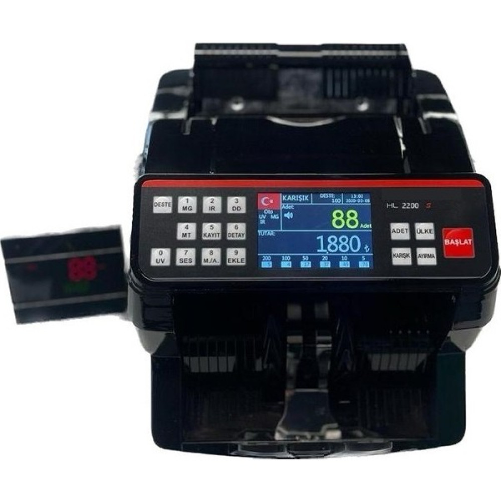 Mahen Hl 2200 S %100 Sahte Tespit Karışık Para Sayma Makinesi Para Sayma Makinesi Fiyatı