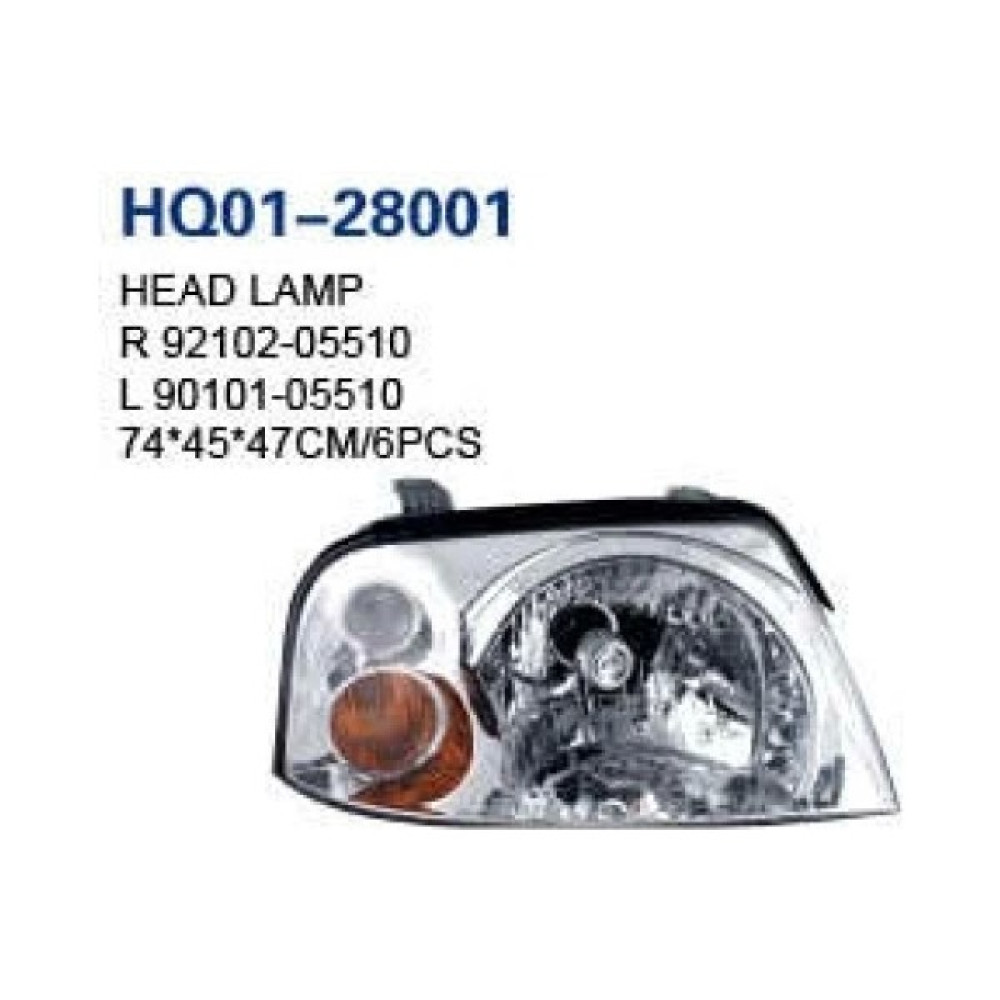Maher Far Atos 06-09 Elektrikli Sol (Oem No: 92101-05520) Oto Boyaları Fiyatı