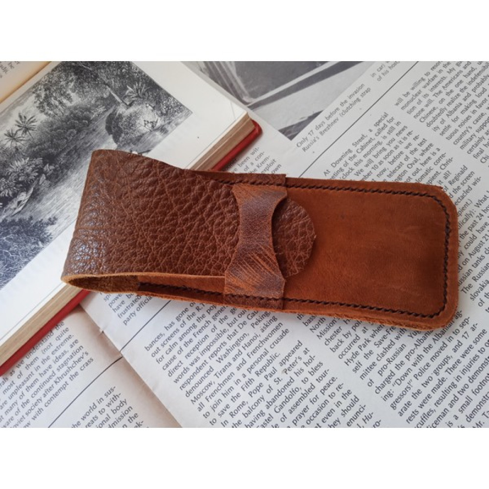 Mahfuz Hakiki Deri El Emeği Özel Kalemleriniz Için Kalemlik Kalem Kutu 27 x 6 cm 24Z2 - Acı Kahverengi Kalemlik (Kalem Kutusu) Fiyatı