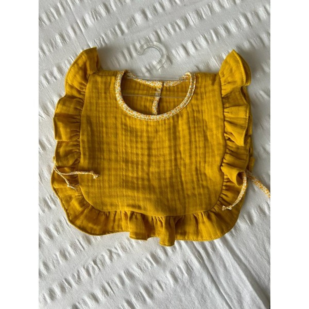 Mahinur Baby Kids Bohem Müslin Önlük - 3 Ay - 3 Yaş - Hardal Sarı Mama Önlüğü Fiyatı