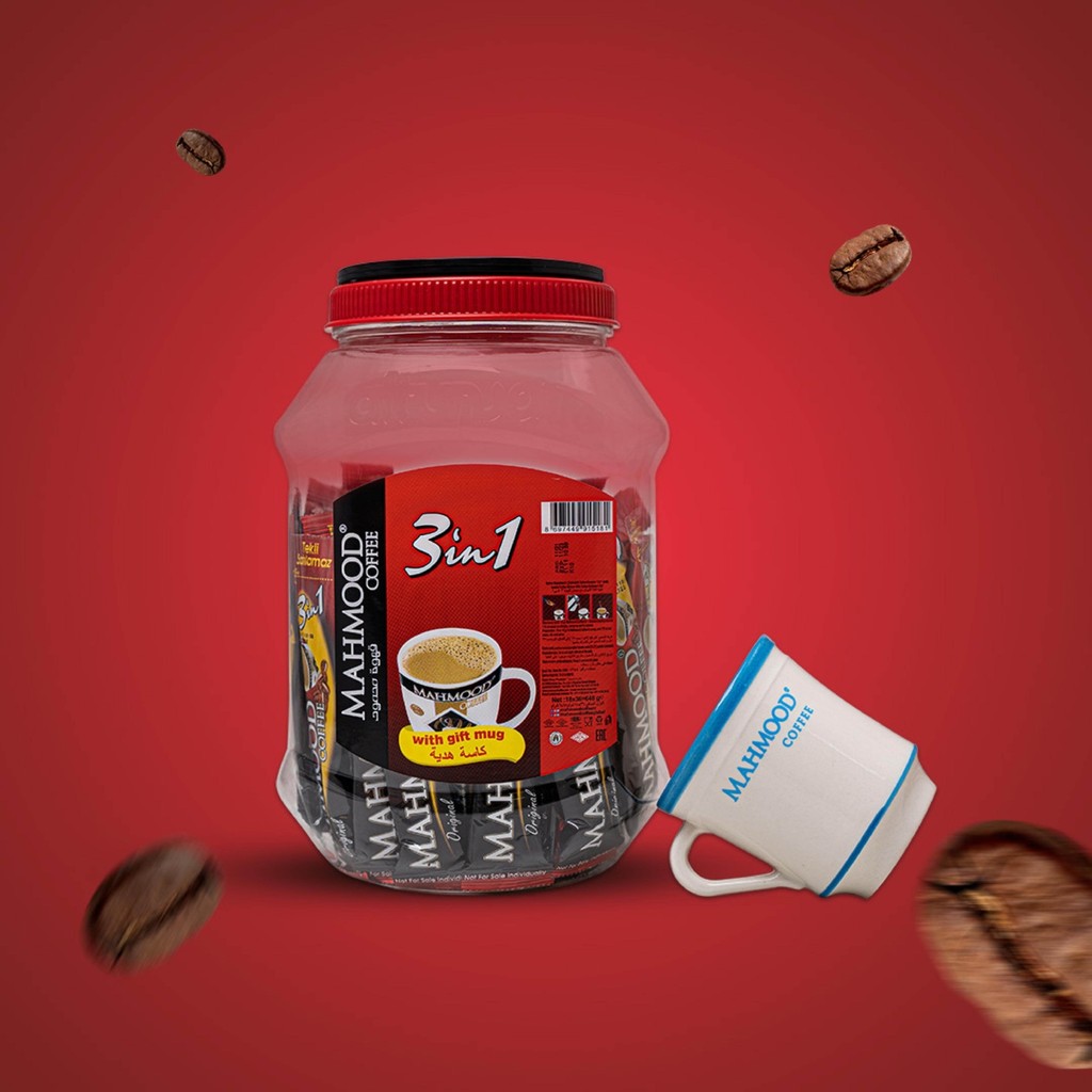Mahmood Coffee 3'ü 1 Arada Hazır Kahve 42 Adet X 18 G ve Fincan - 36 Adet Fincan / Bardak / Kahve Takımı Fiyatı