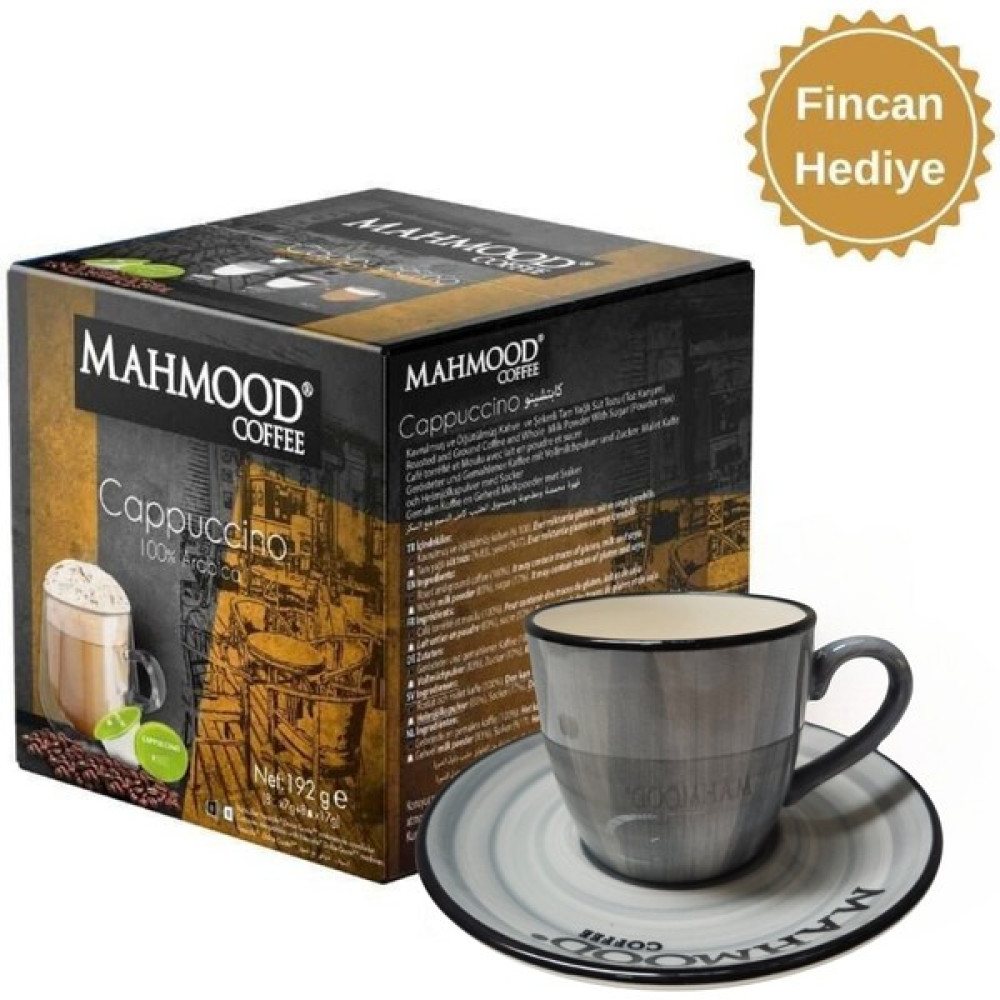 Mahmood Coffee Dolce Gusto Cappuccino Kapsül Kahve 24 Gr X 16 Adet Ve Hediye Fincan - 1 Paket - Öğütülmüş Diğer Fiyatı
