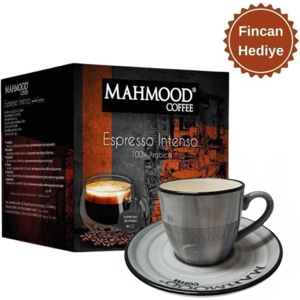 Mahmood Coffee Espresso Kapsül 7 gr x 16 Adet ve Seramik Fincan - 112 gr - Öğütülmüş Diğer Fiyatı