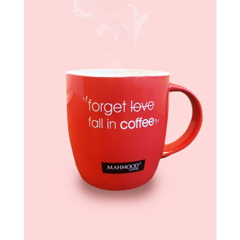 Mahmood Coffee Mottolu Porselen Kupa 300 ml - 1 Adet - Kırmızı Fincan / Bardak / Kahve Takımı Fiyatı