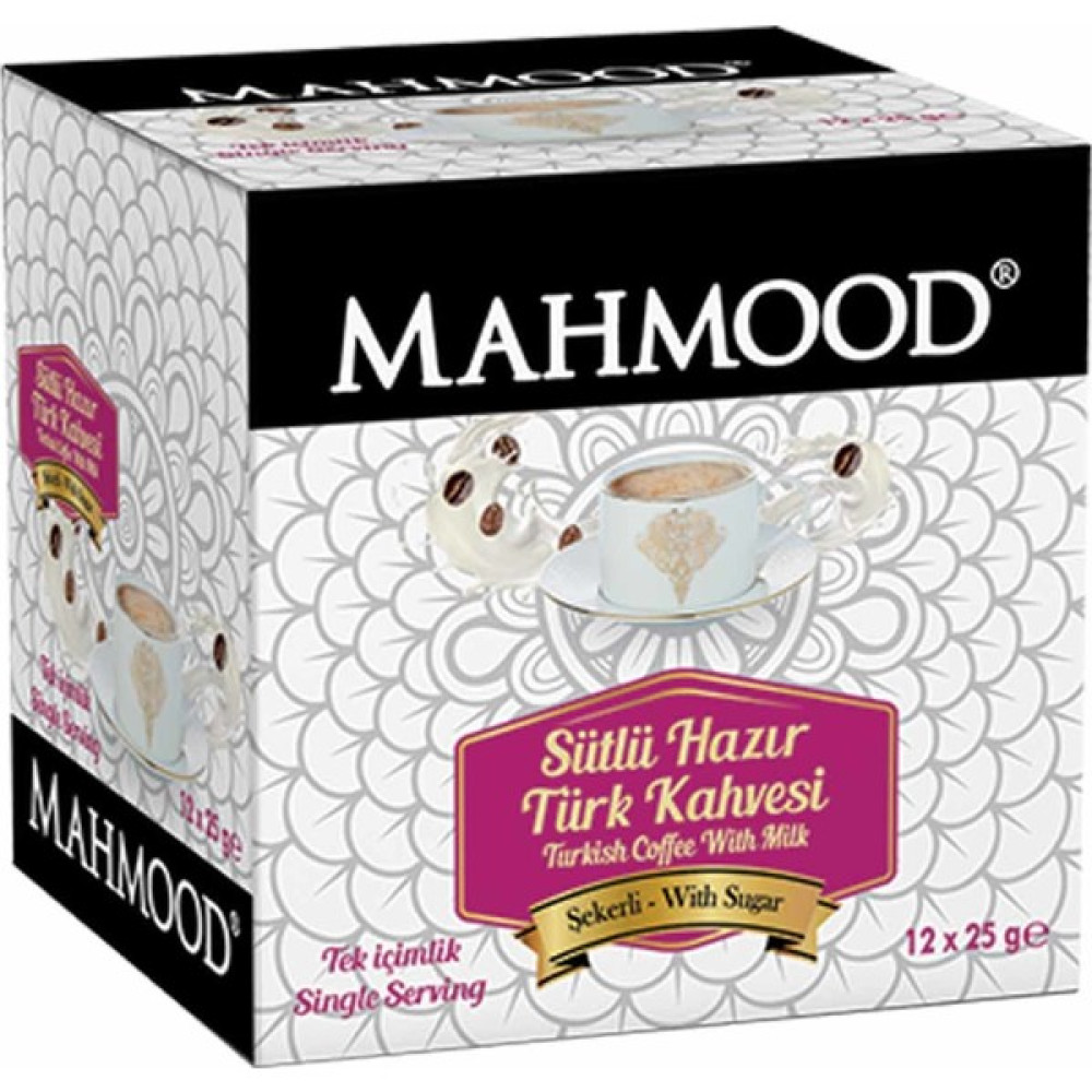 Mahmood Coffee Sütlü Şekerli Hazır Türk Kahvesi 12 Adet X 25 gr - 300 gr Kahve Fiyatı
