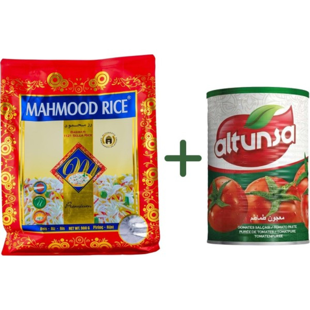 Mahmood Rıce 1121 Basmati Pirinç 900 gr ve Altunsa Domates Salçası 830 gr - 1,7 kg Diğer Fiyatı
