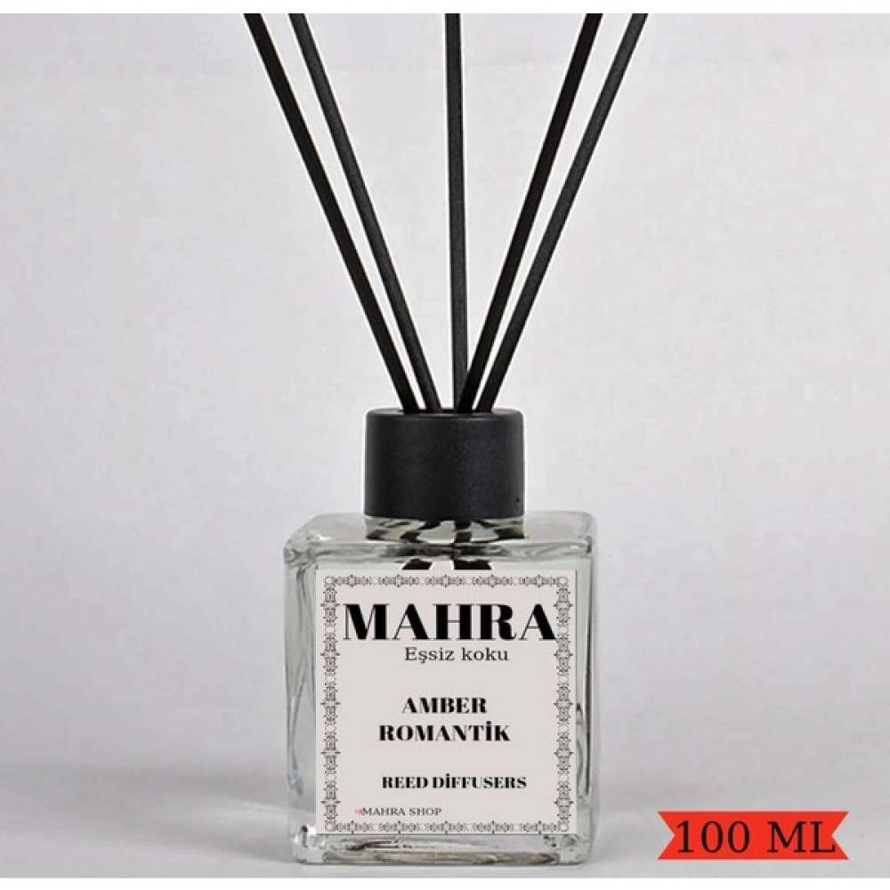 Mahra Oda Kokusu 100ML Amber Romantik bambu çubuklu Oda Kokusu Esansiyel Uçucu yağ reed diffuser Oda Kokusu Fiyatı