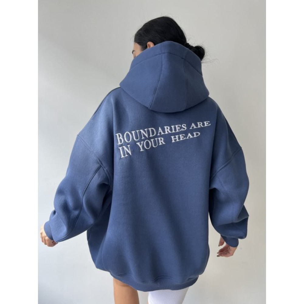 Mai Boundaries Indigo Hoodie Sweatshirt Bayan Sweatshirt Fiyatı