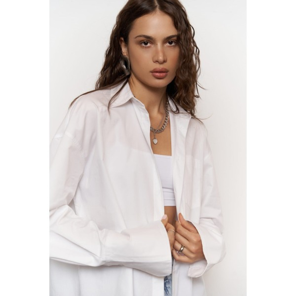 Mai Collection Avery Oversize Beyaz Gömlek Kadın Gömlek Fiyatı